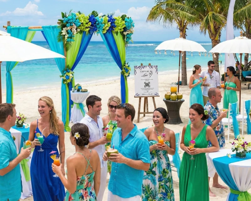 Wedding QR code sign displayed at wedding venue